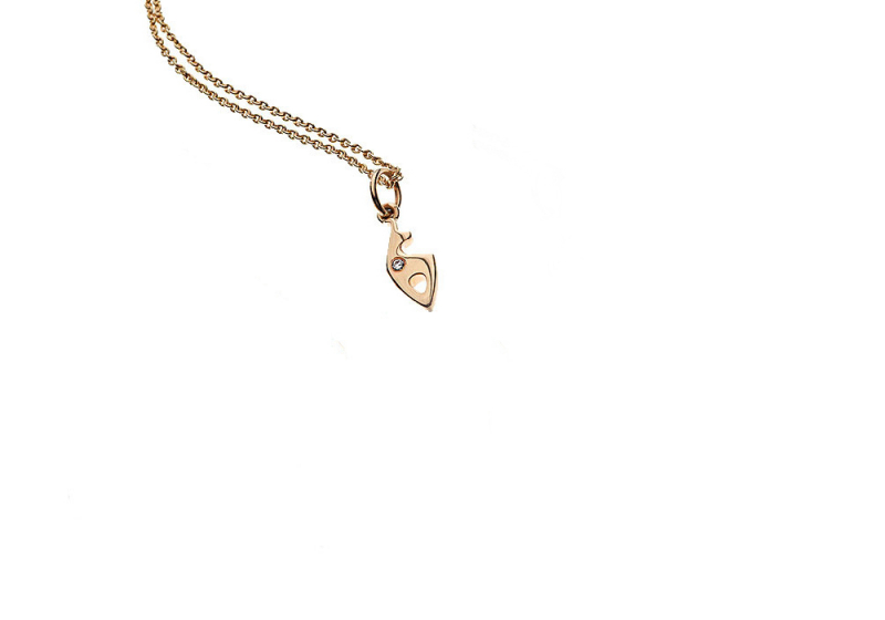 Kleiner Gold-Kids Anhänger mit Brillant